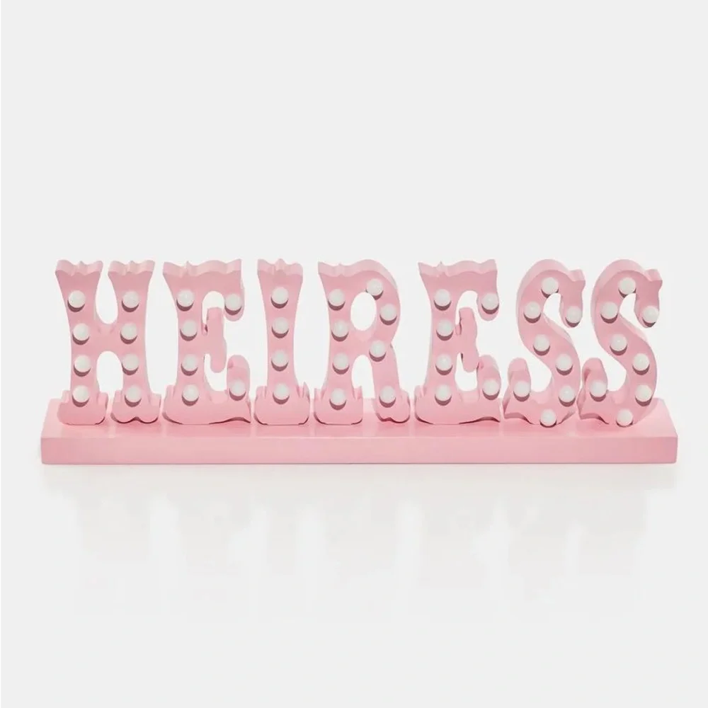 Pink HEIRESS light up sign - Picture 3 of 3